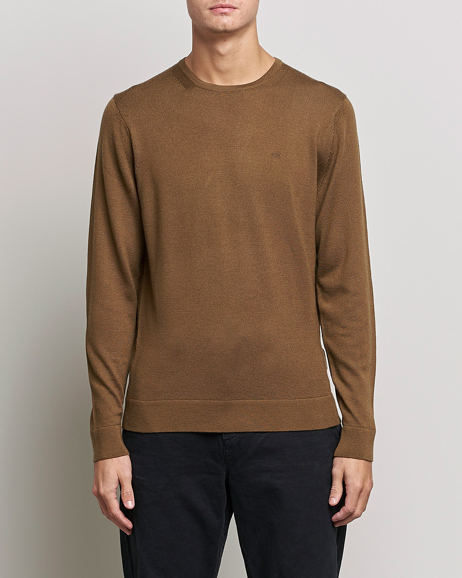Heren | Truien | Calvin Klein | Superior Wool Crew Neck Sweater Chester Brown