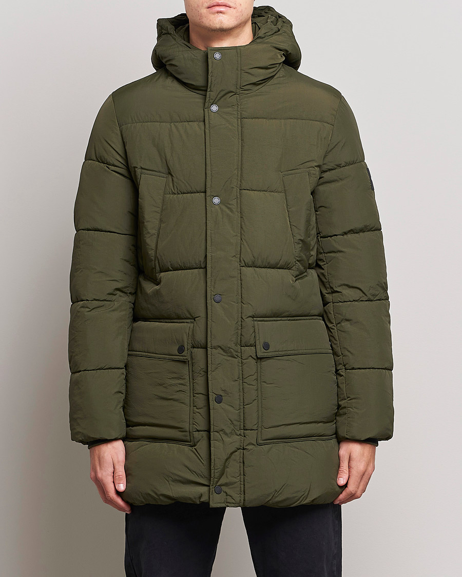 Heren | Jassen | Calvin Klein | Crinkle Nylon Long Puffer Jacker Dark Olive