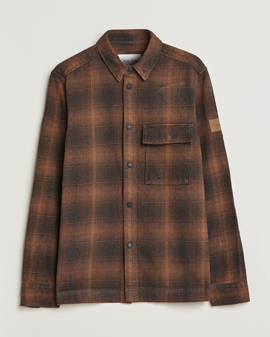 Heren | Overhemden | Calvin Klein | Blurred Checked Overshirt Chester Brown