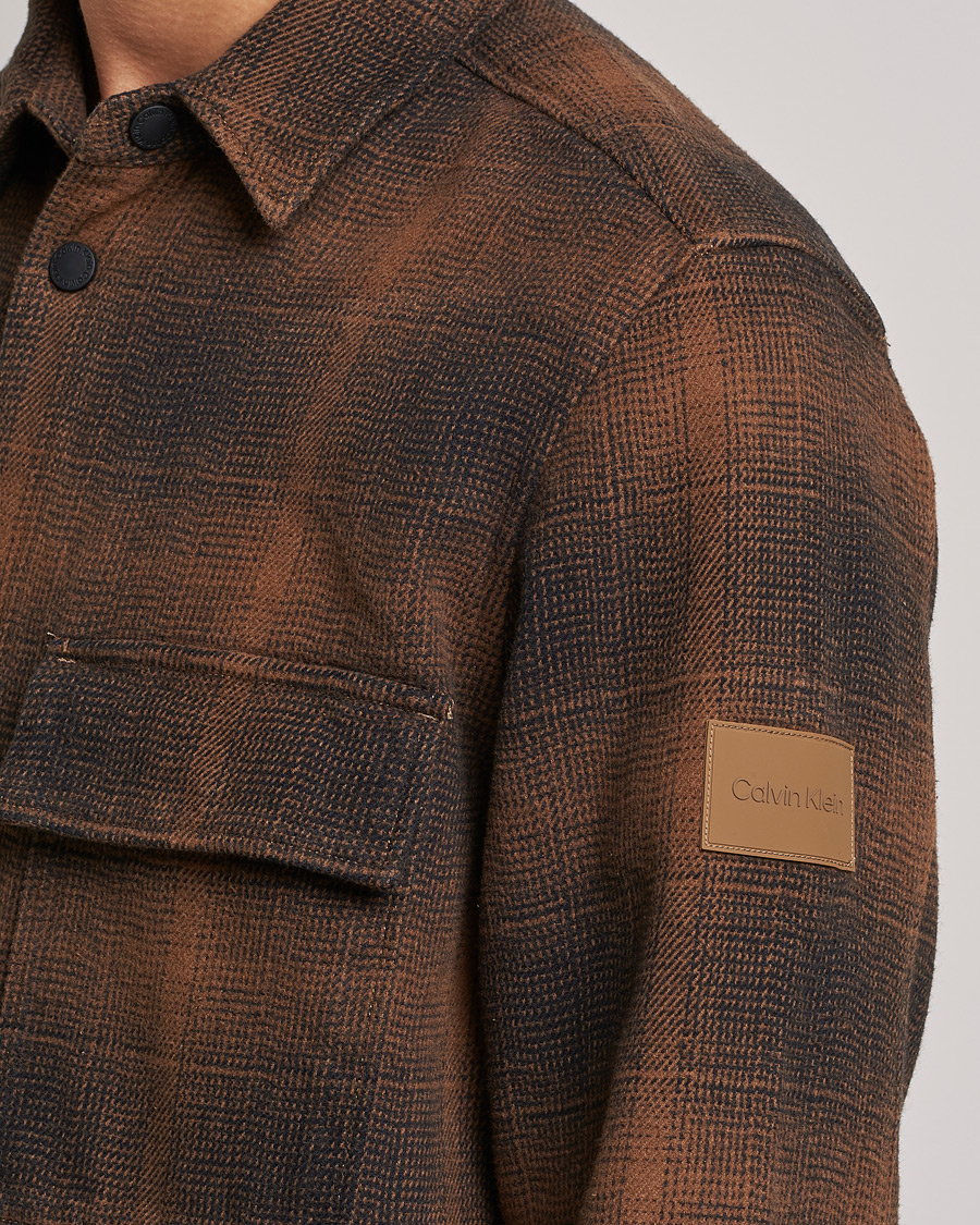 Heren | Overhemden | Calvin Klein | Blurred Checked Overshirt Chester Brown
