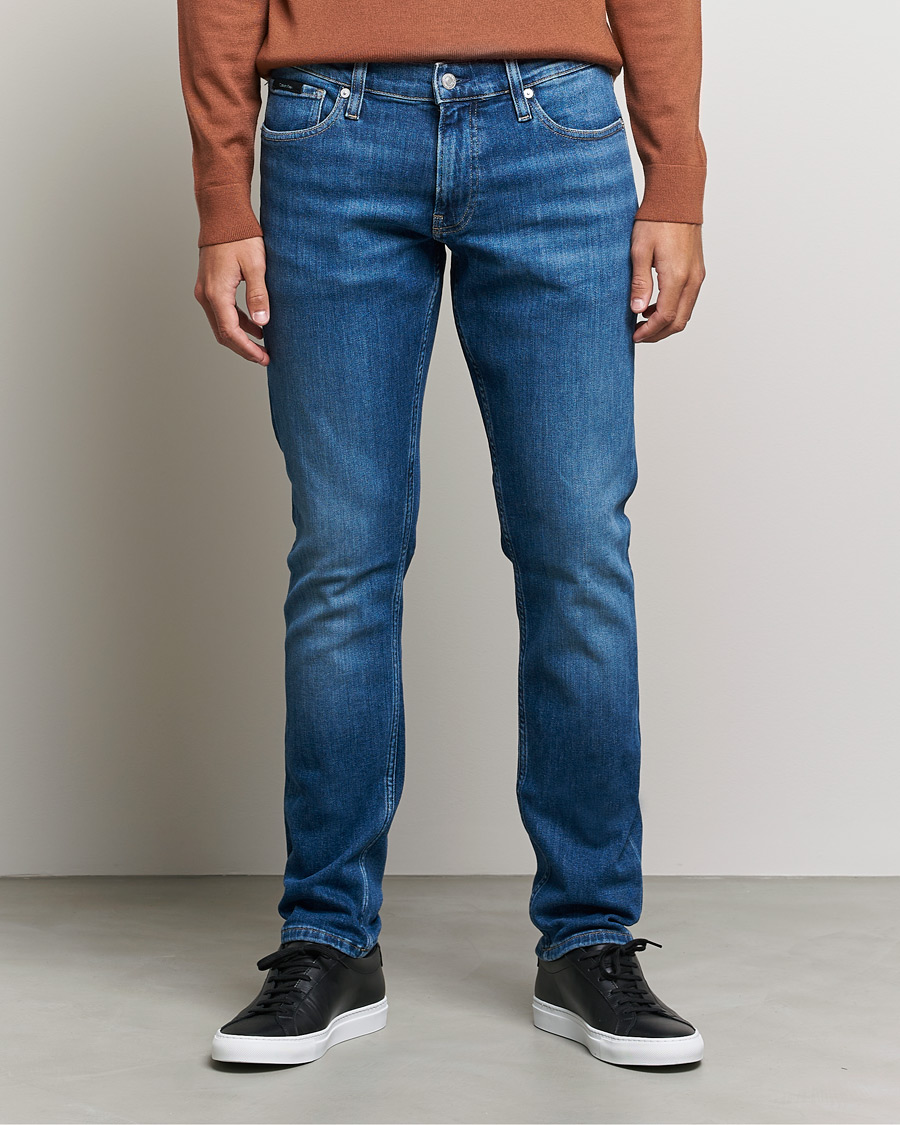 Heren | Jeans | Calvin Klein | Slim Lewis Stretch Jeans Medium Blue