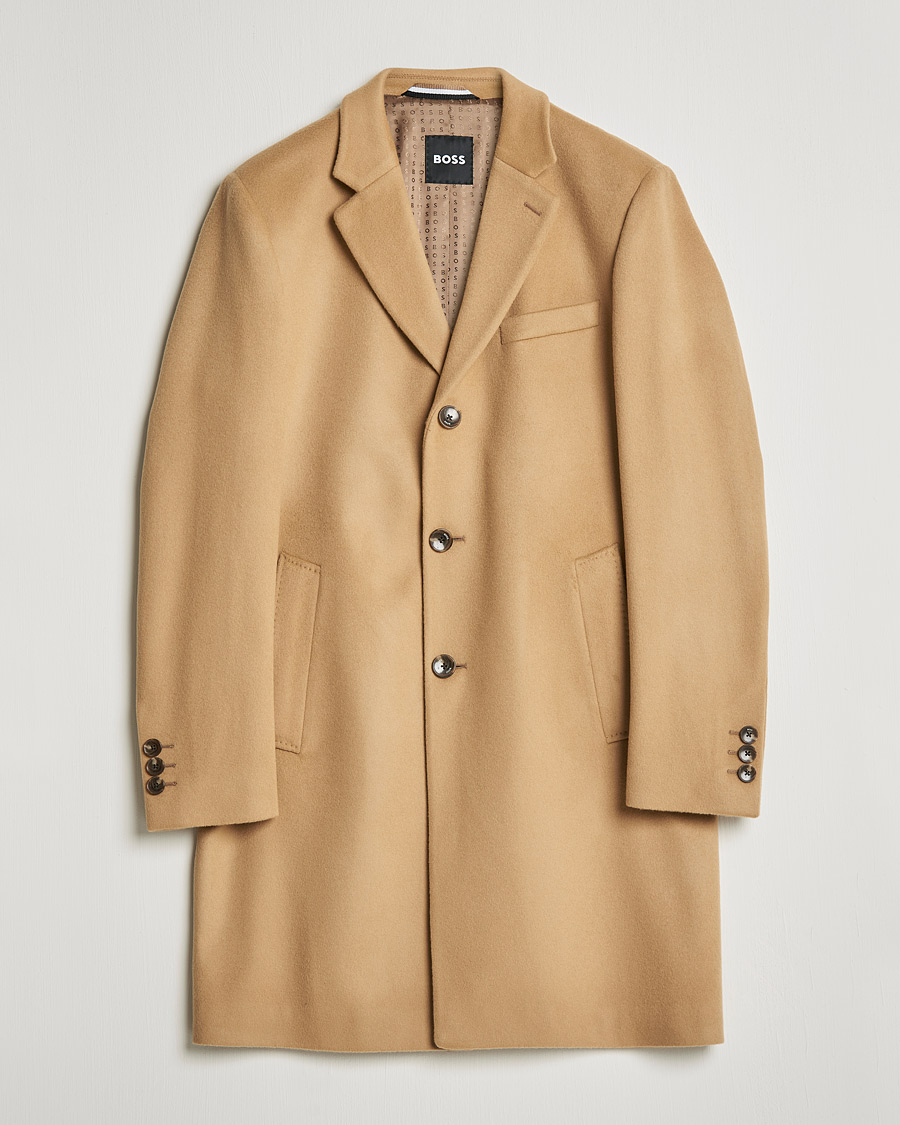 Heren | Jassen | BOSS BLACK | BOSS Hyde Wool/Cashmere Coat Medium Beige