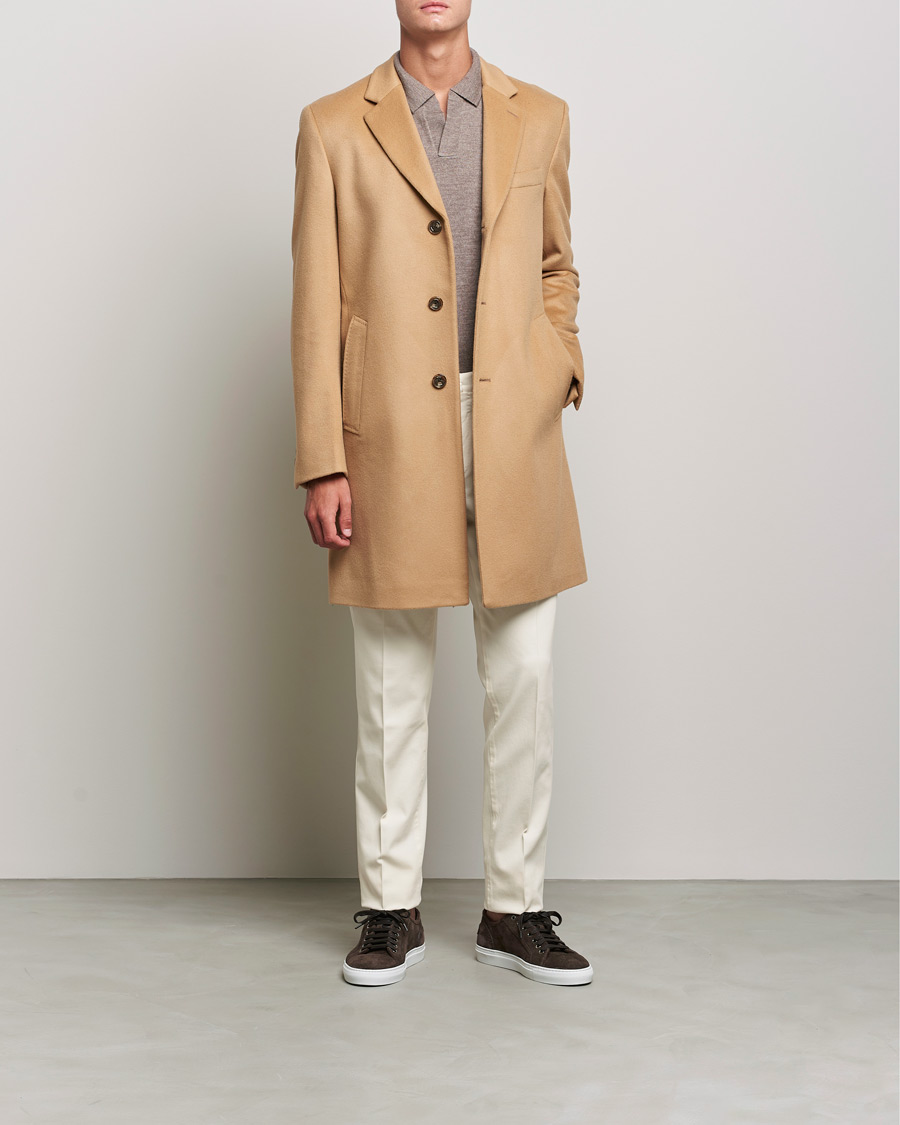 Heren | Jassen | BOSS BLACK | BOSS Hyde Wool/Cashmere Coat Medium Beige