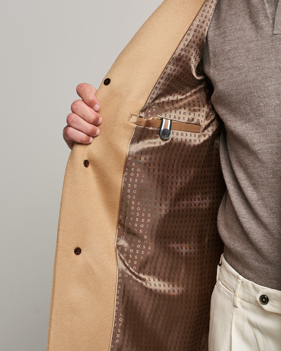Heren | Jassen | BOSS BLACK | BOSS Hyde Wool/Cashmere Coat Medium Beige