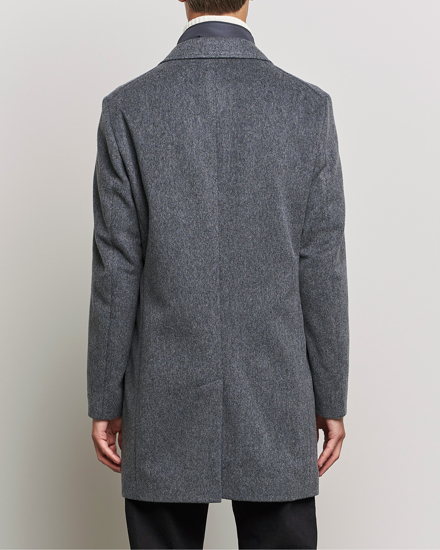 Heren | Jassen | BOSS BLACK | BOSS Hyde Wool/Cashmere Stand Up Collar Coat Silver