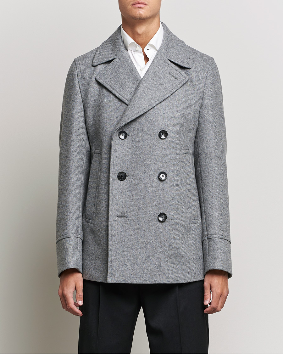 Heren | Jassen | BOSS BLACK | BOSS Hyde Peacoat Silver
