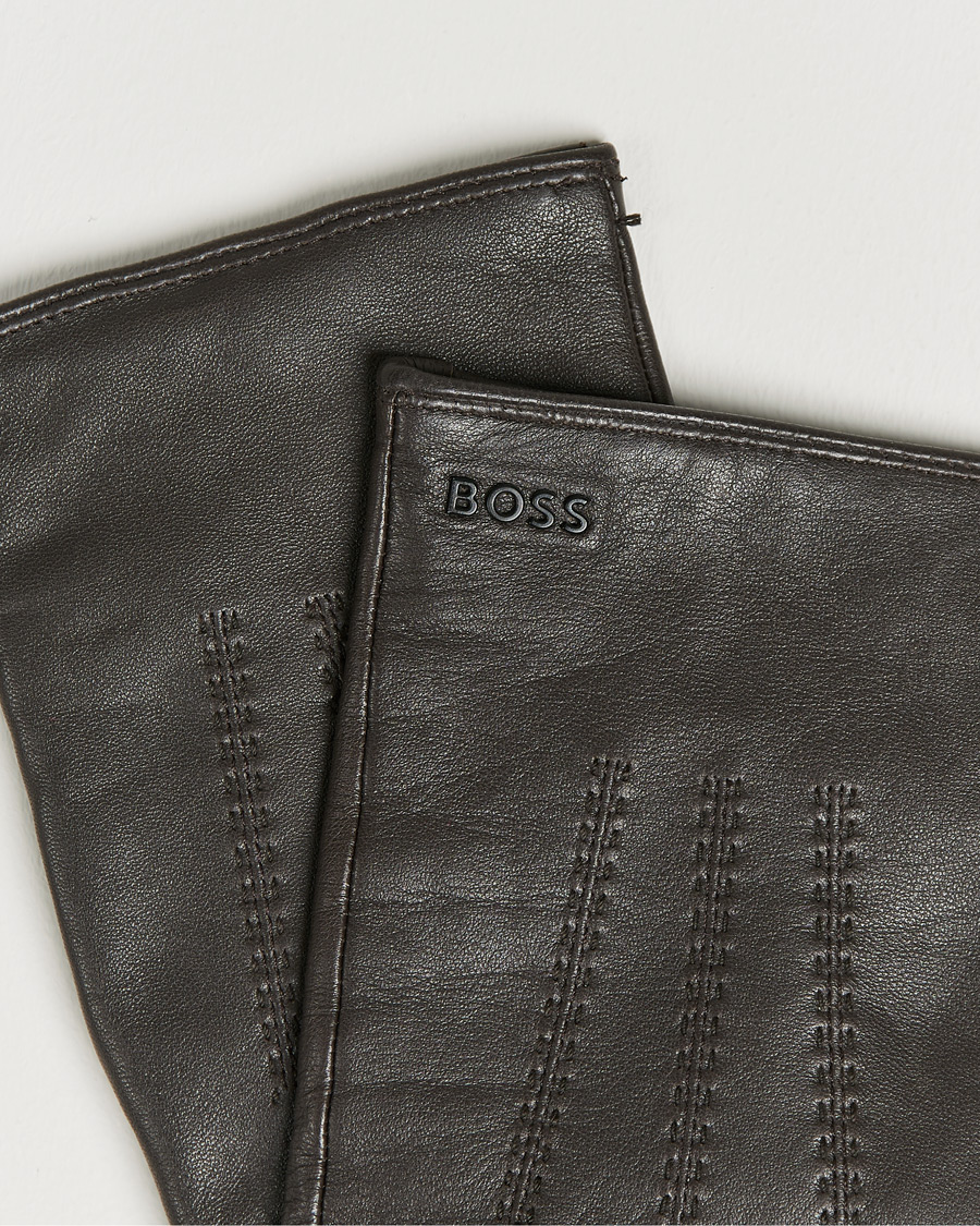 Heren | Hainz Leather Gloves Medium Brown | BOSS BLACK | Hainz Leather Gloves Medium Brown