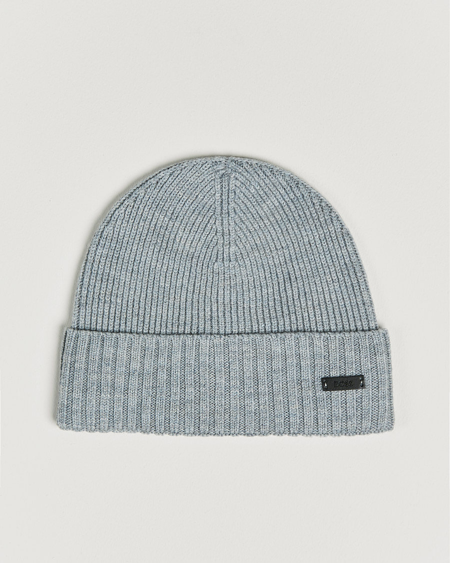 Heren | Fati Beanie Silver | BOSS BLACK | Fati Beanie Silver