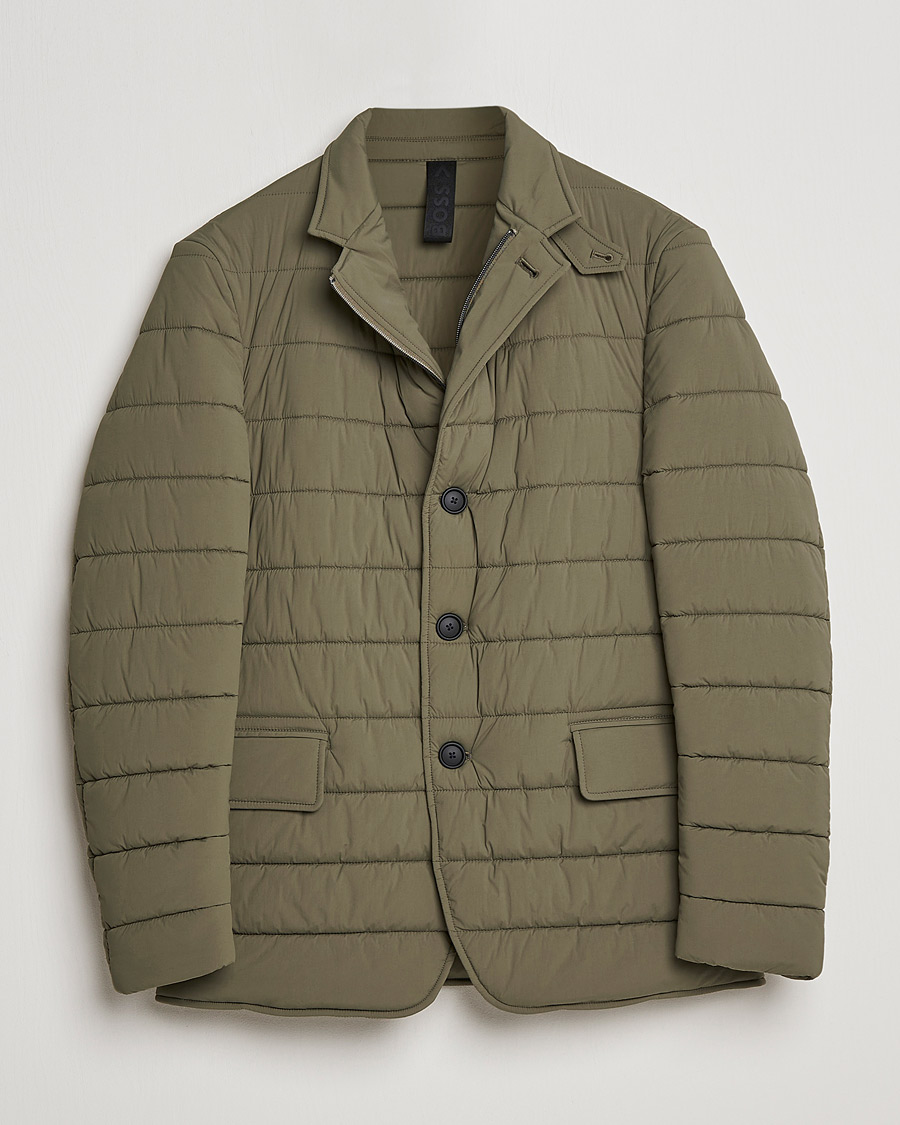 Heren | Jassen | BOSS BLACK | BOSS Hanry Padded Blazer Jacket Open Green