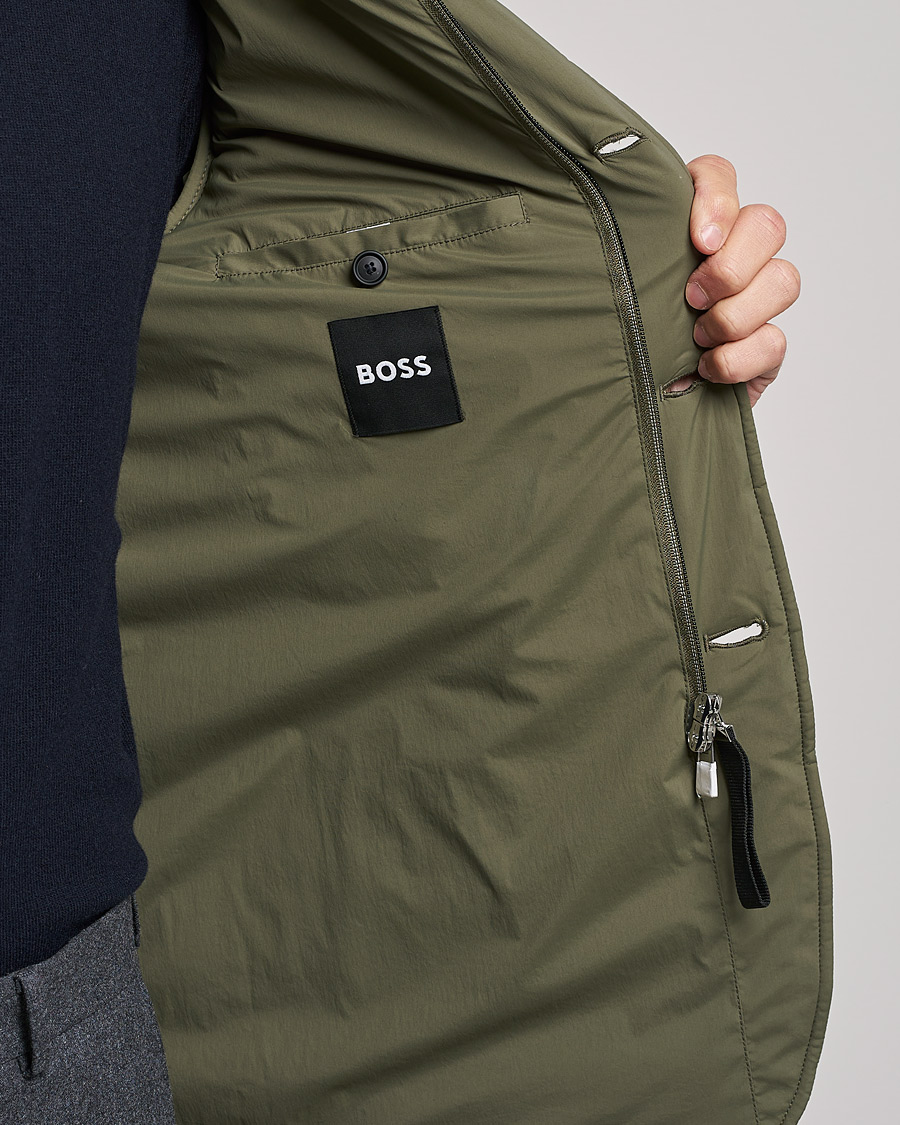 Heren | Jassen | BOSS BLACK | BOSS Hanry Padded Blazer Jacket Open Green
