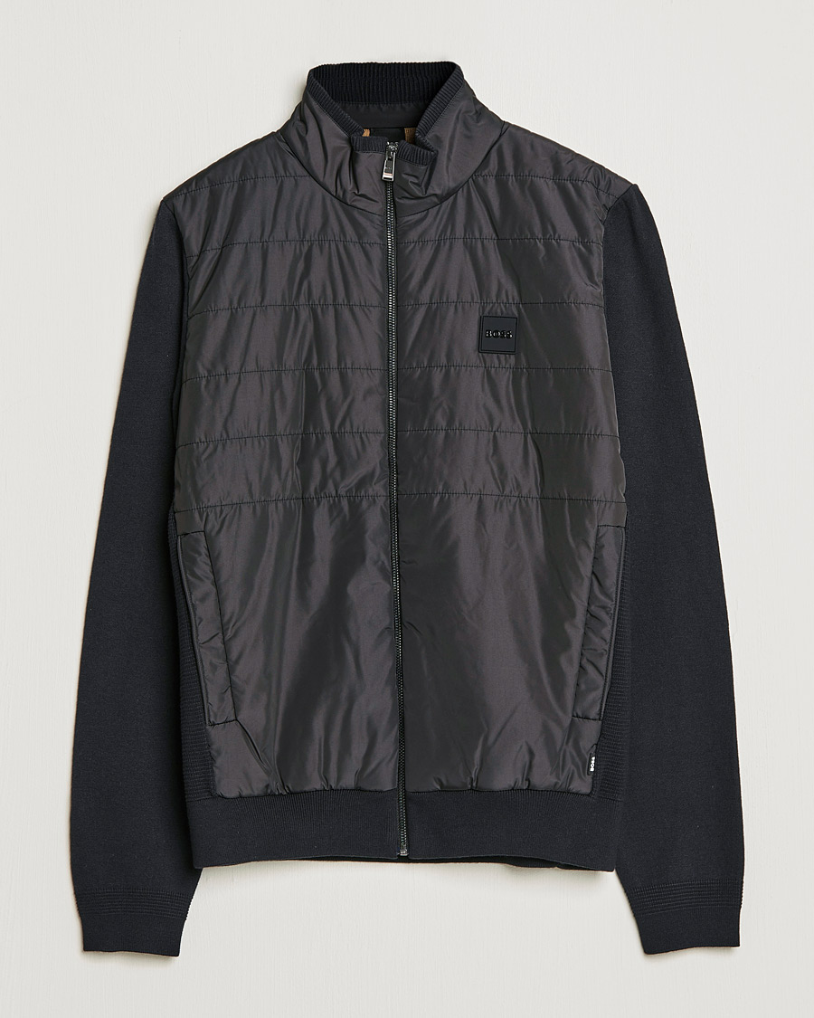 Heren | Truien | BOSS BLACK | BOSS Lavando Hybrid Full Zip Black
