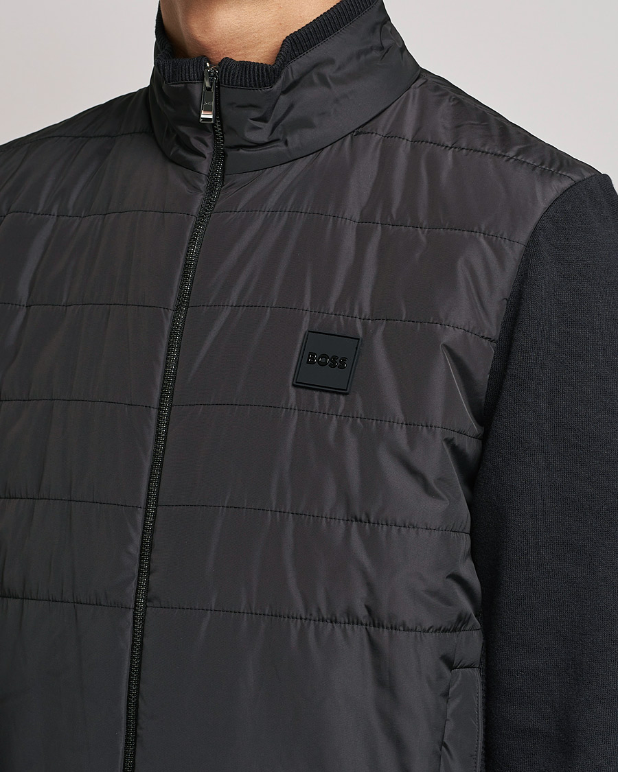 Heren | Truien | BOSS BLACK | BOSS Lavando Hybrid Full Zip Black