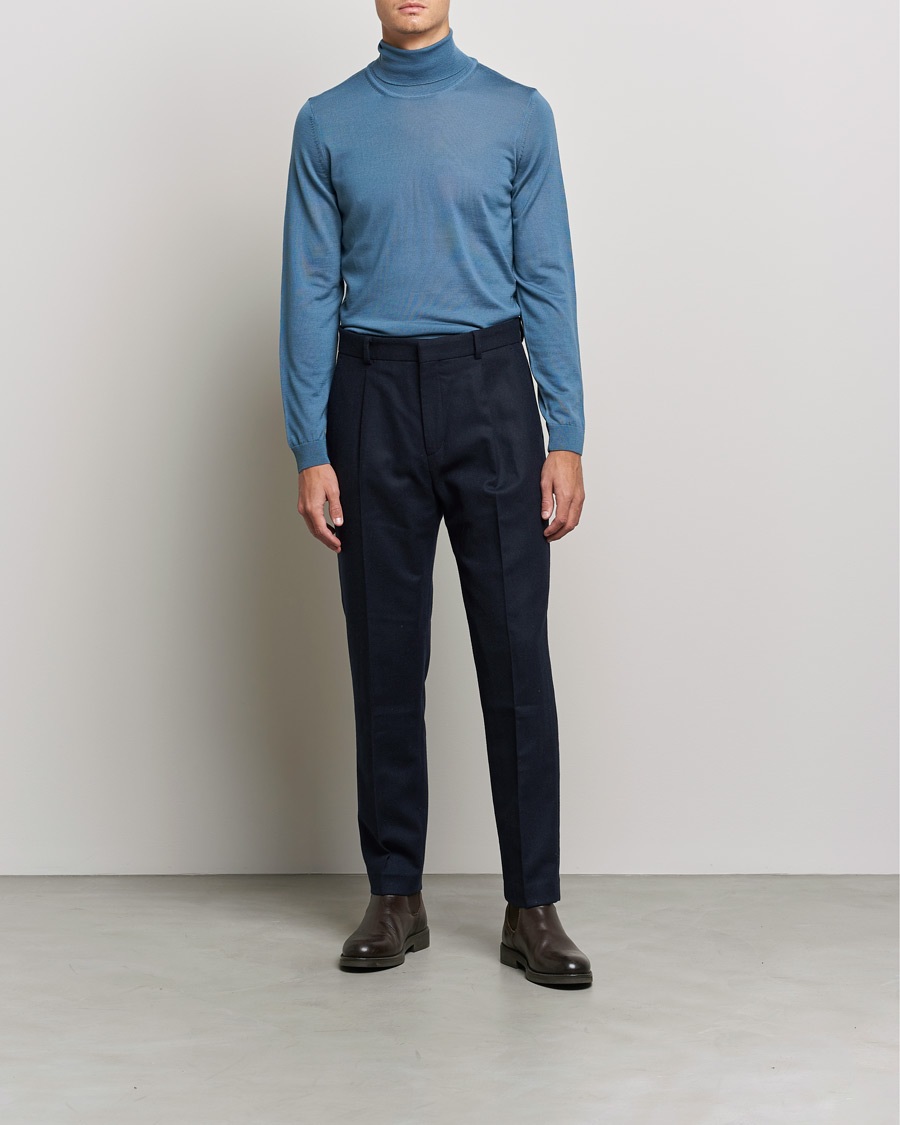 Heren | Truien | BOSS BLACK | Musso Merino Polo Bright Blue