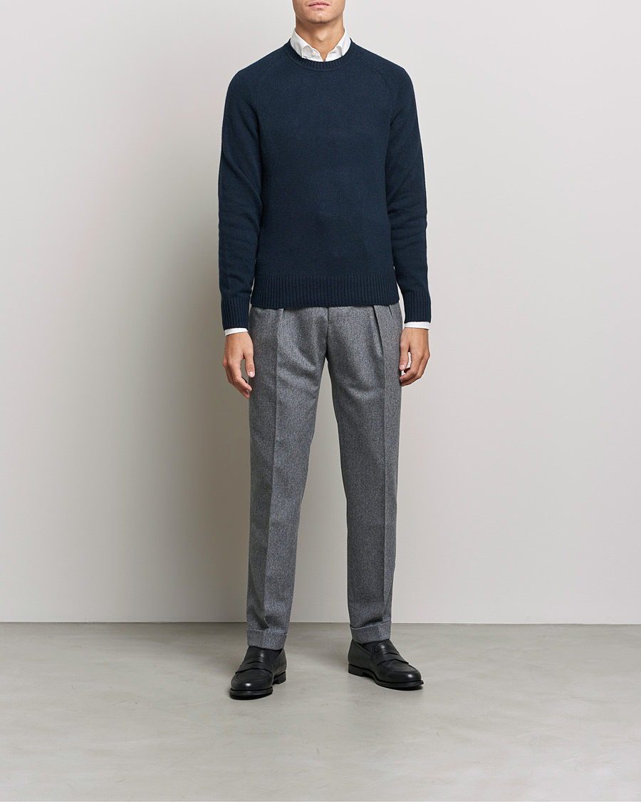 Heren | Truien | BOSS BLACK | BOSS Lolive Knitted Sweater Dark Blue