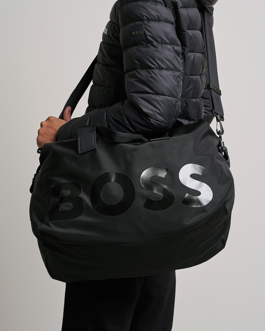 Heren | BOSS Catch Logo Weekendbag Black | BOSS BLACK | BOSS Catch Logo Weekendbag Black