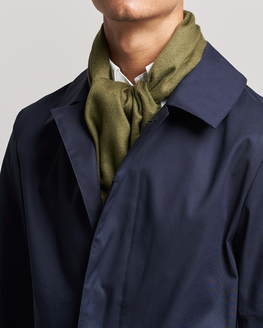 Heren | Scottas Cashmere Scarf Open Green | BOSS BLACK | Scottas Cashmere Scarf Open Green