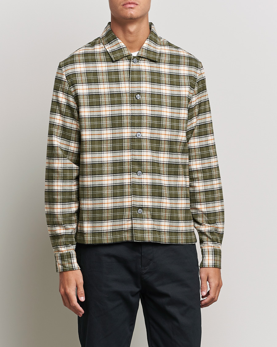Heren | Overhemden | BOSS BLACK | Nolan Check Flannel Shirt Open Green