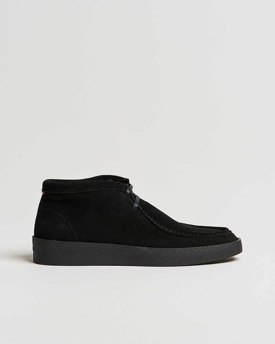 Heren | BOSS Clay Suede Chukka Sneaker Boot Black | BOSS BLACK | BOSS Clay Suede Chukka Sneaker Boot Black