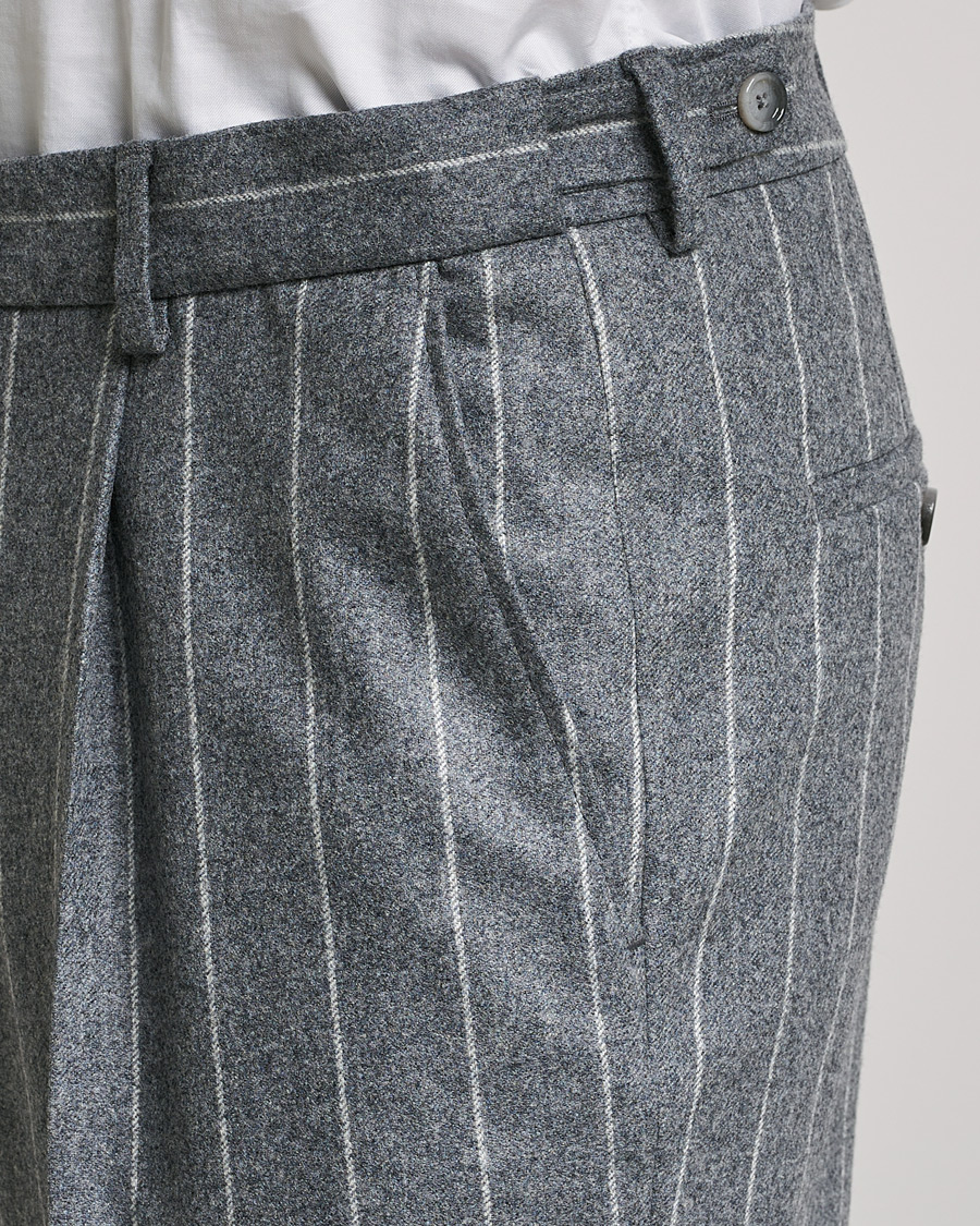 Heren | Pakken | BOSS BLACK | BOSS Hanry Wool Double Breasted Pinstripe Suit Medium Grey
