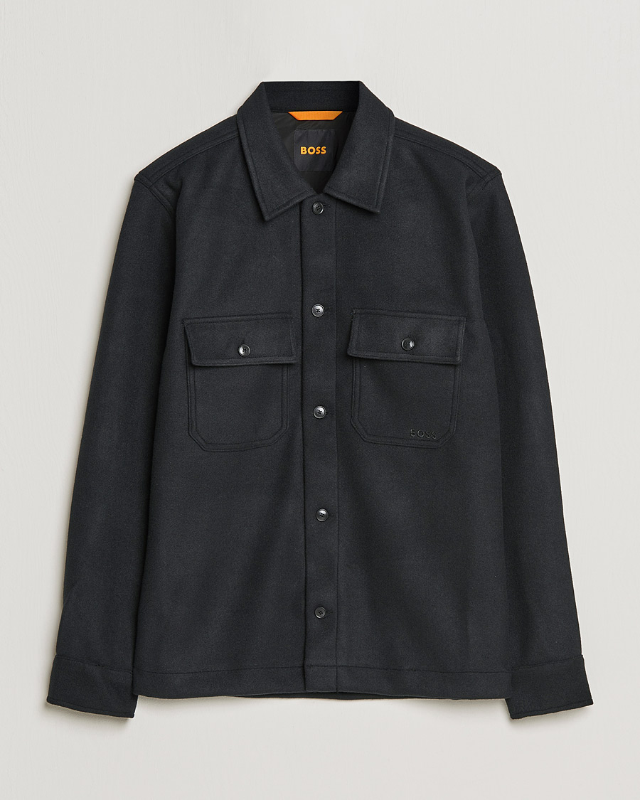 Heren | Overhemden | BOSS ORANGE | Lovvo Pocket Overshirt Black