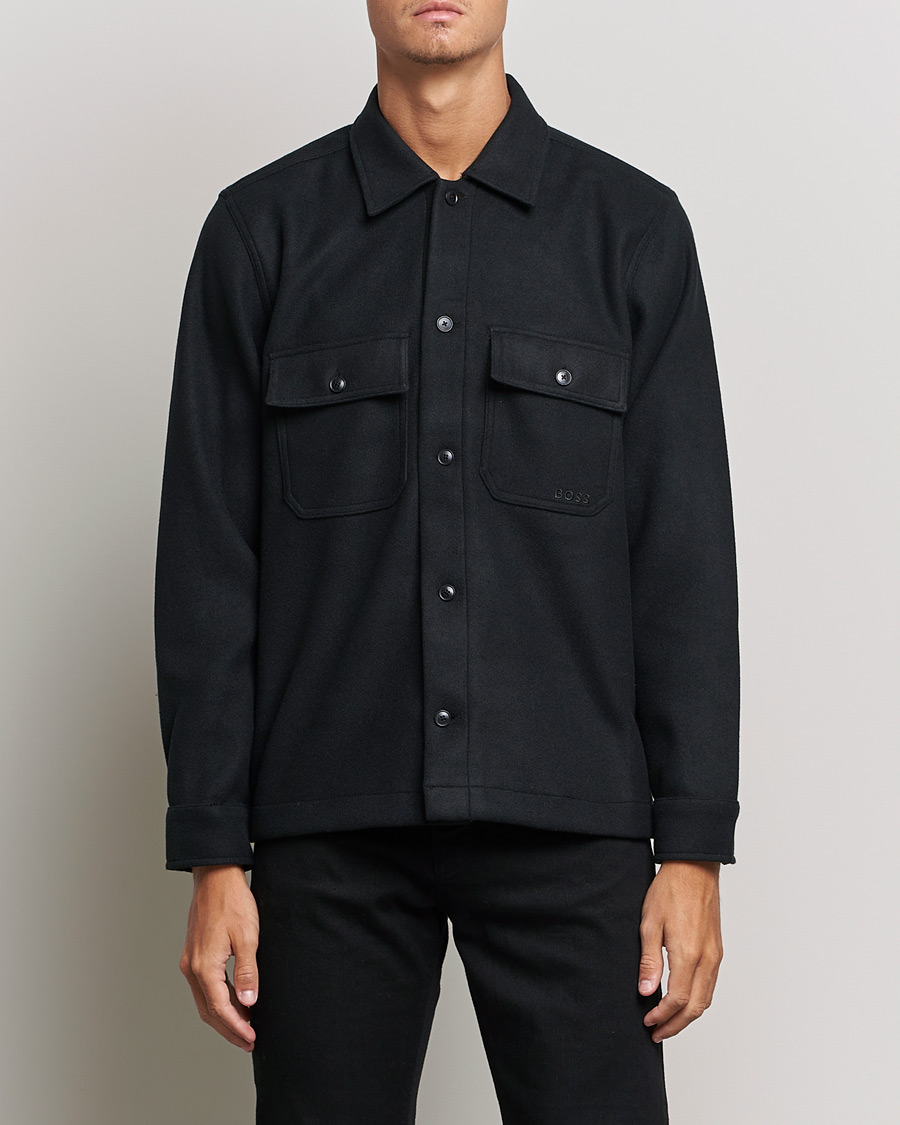 Heren | Overhemden | BOSS ORANGE | Lovvo Pocket Overshirt Black
