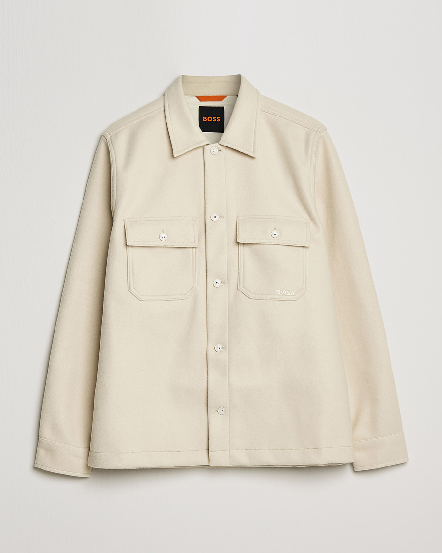 Heren | Overhemden | BOSS ORANGE | Lovvo Pocket Overshirt Open White