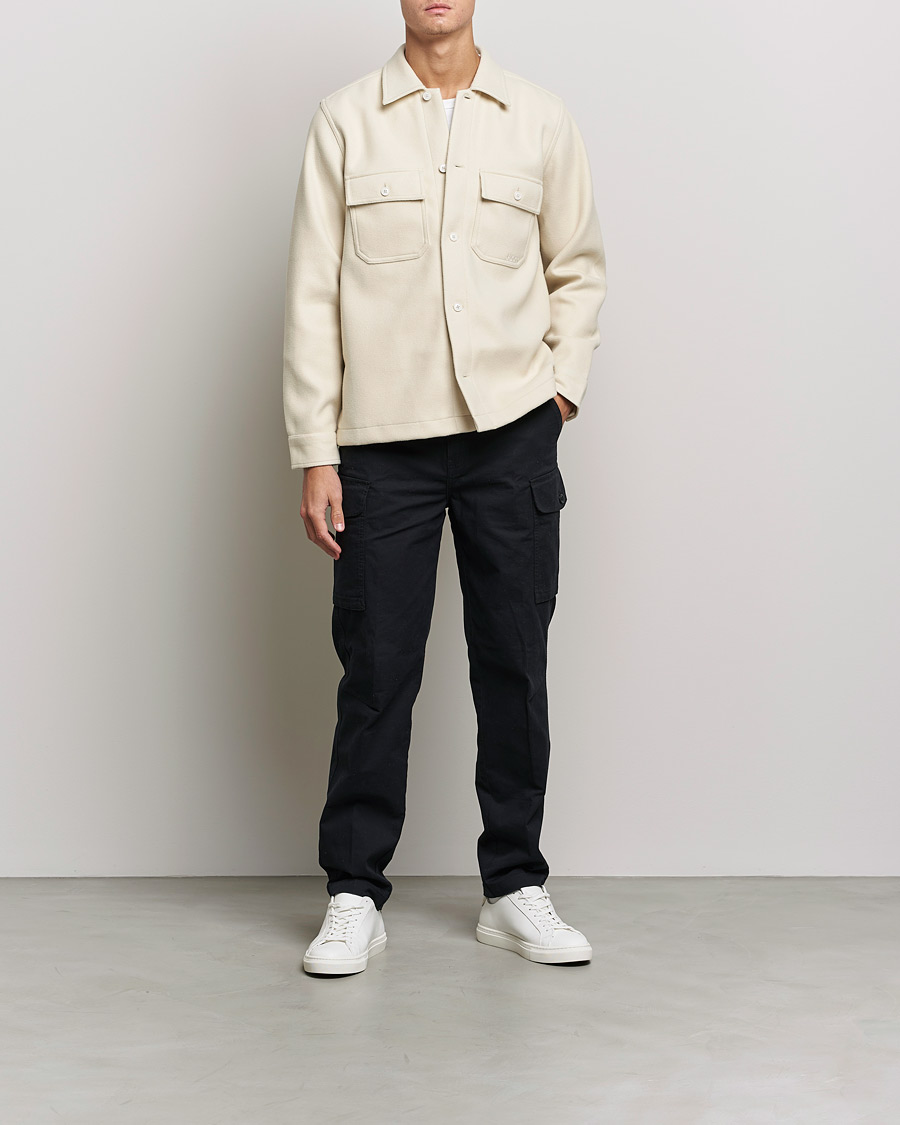 Heren | Overhemden | BOSS ORANGE | Lovvo Pocket Overshirt Open White