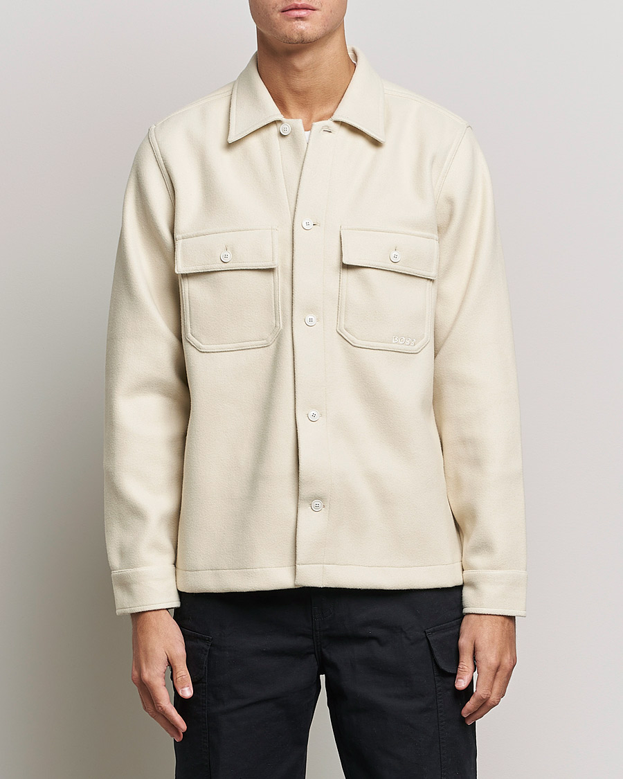Heren | Overhemden | BOSS ORANGE | Lovvo Pocket Overshirt Open White