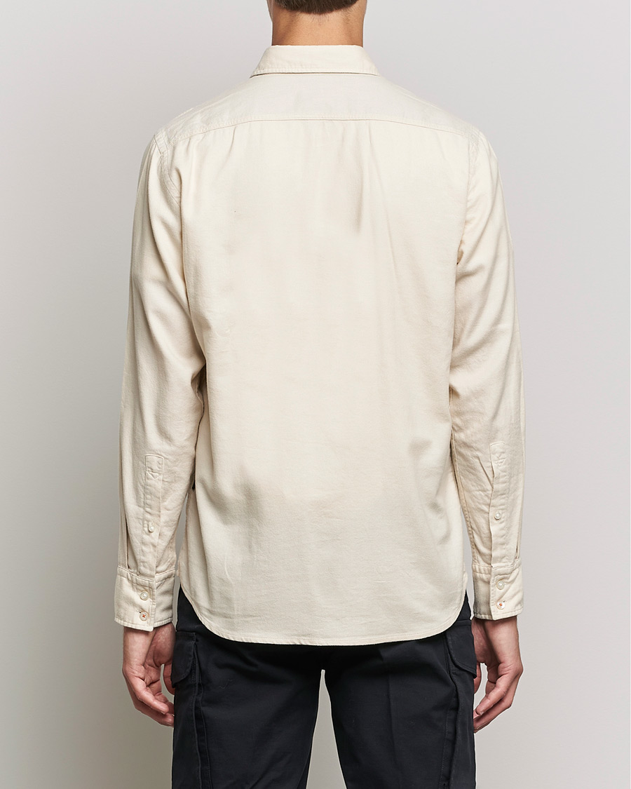 Heren | Overhemden | BOSS ORANGE | Relegant Flannel Shirt Open White
