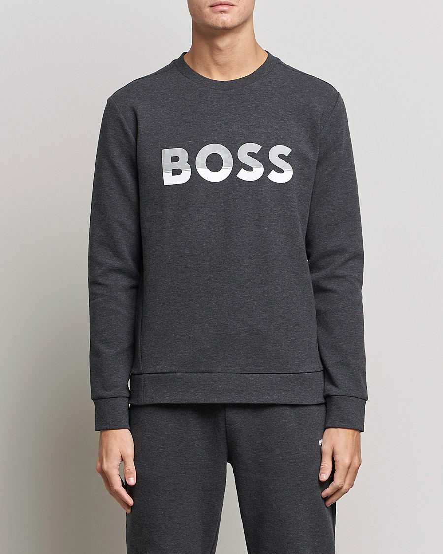 Heren | Truien | BOSS GREEN | BOSS Athleisure Salbo Logo Sweatshirt Medium Grey