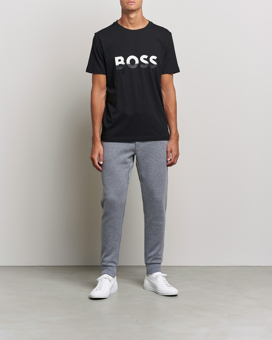Heren | T-shirts | BOSS GREEN | Logo Crew Neck T-Shirt Black