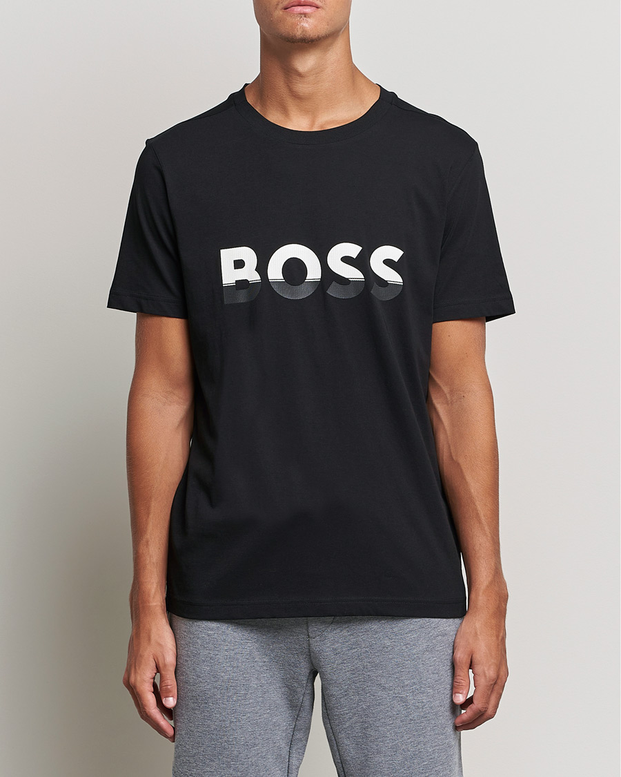 Heren | T-shirts | BOSS GREEN | Logo Crew Neck T-Shirt Black