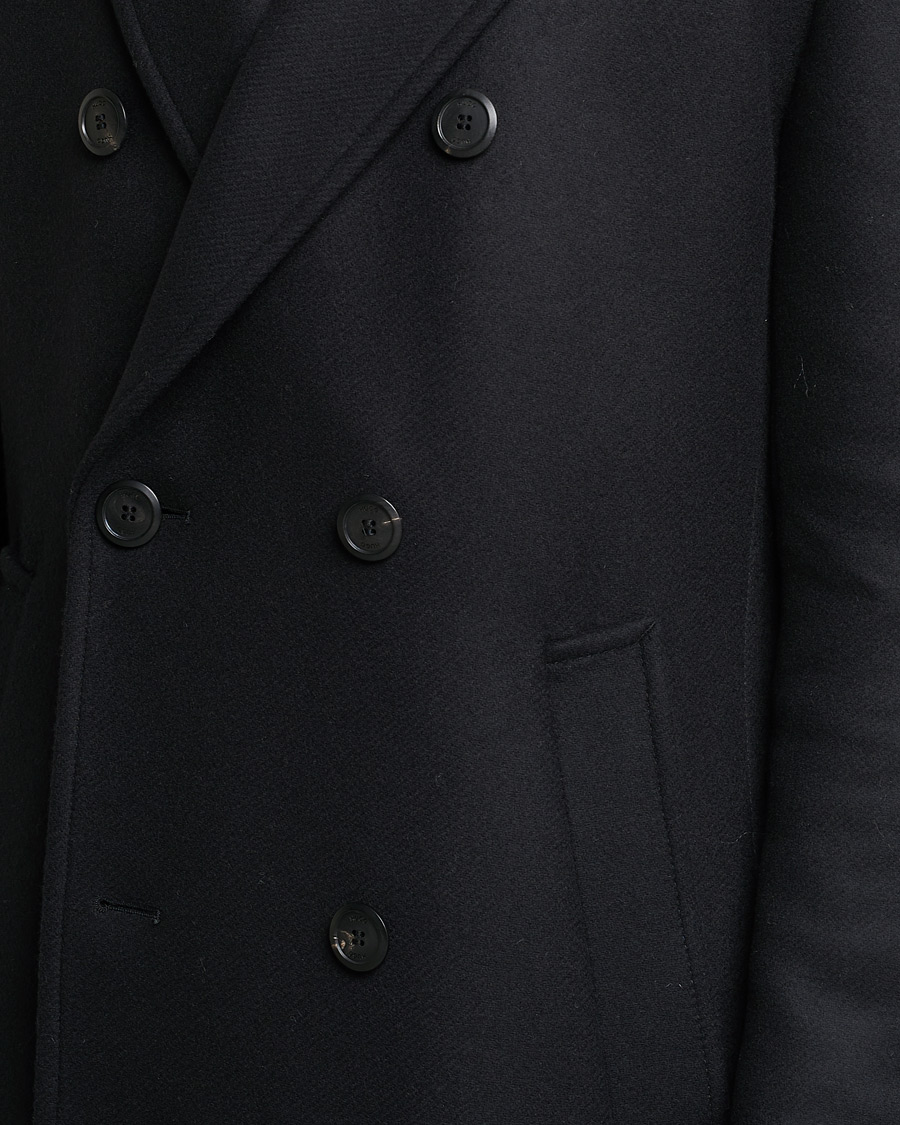 Heren | Jassen | HUGO | Miroy Wool Double Breasted Coat Black