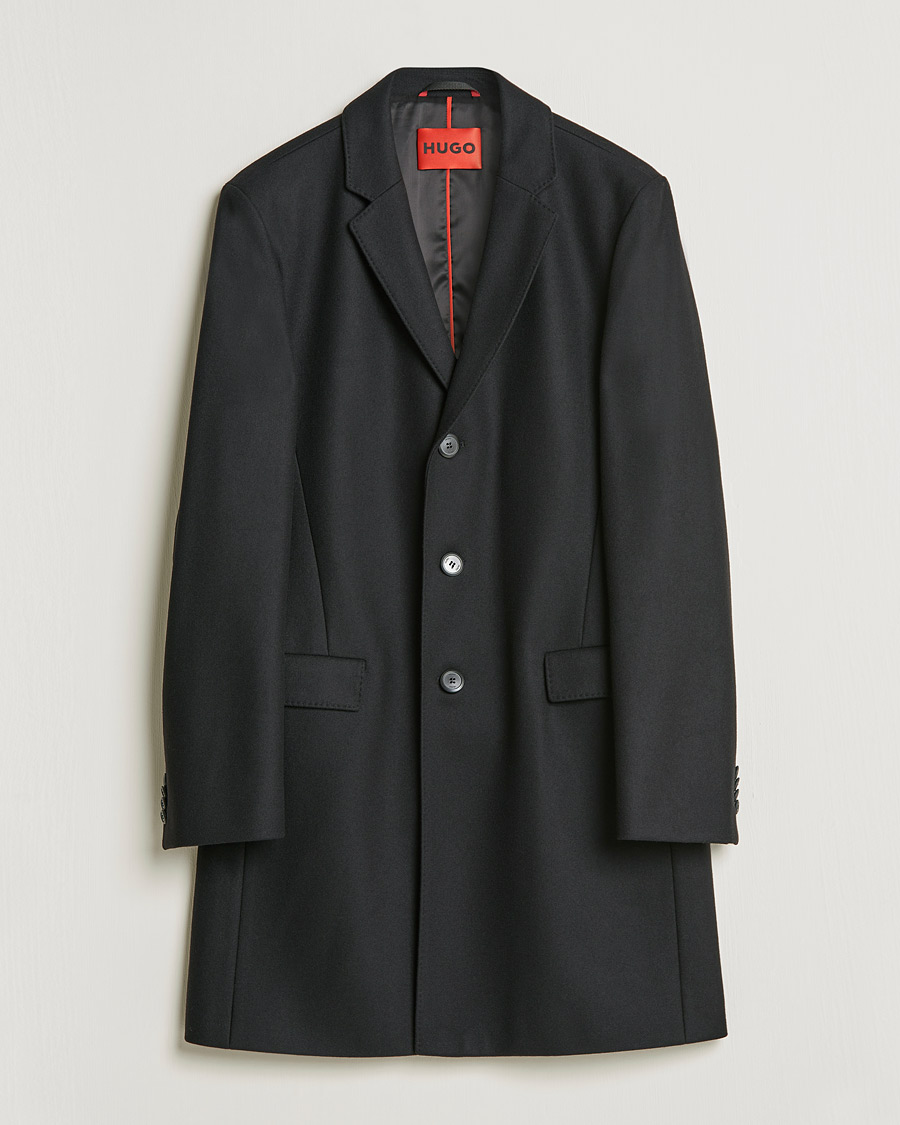 Heren | Jassen | HUGO | Migor Wool Coat Black