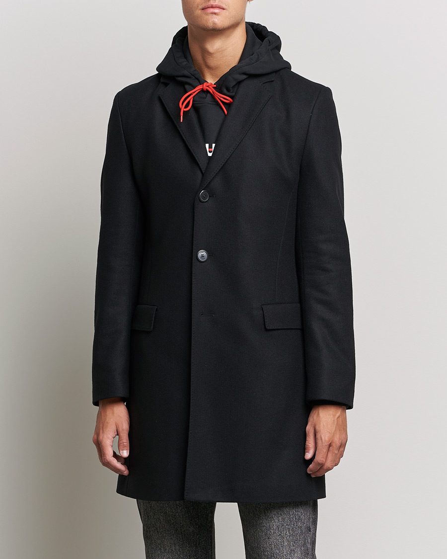 Heren | Jassen | HUGO | Migor Wool Coat Black