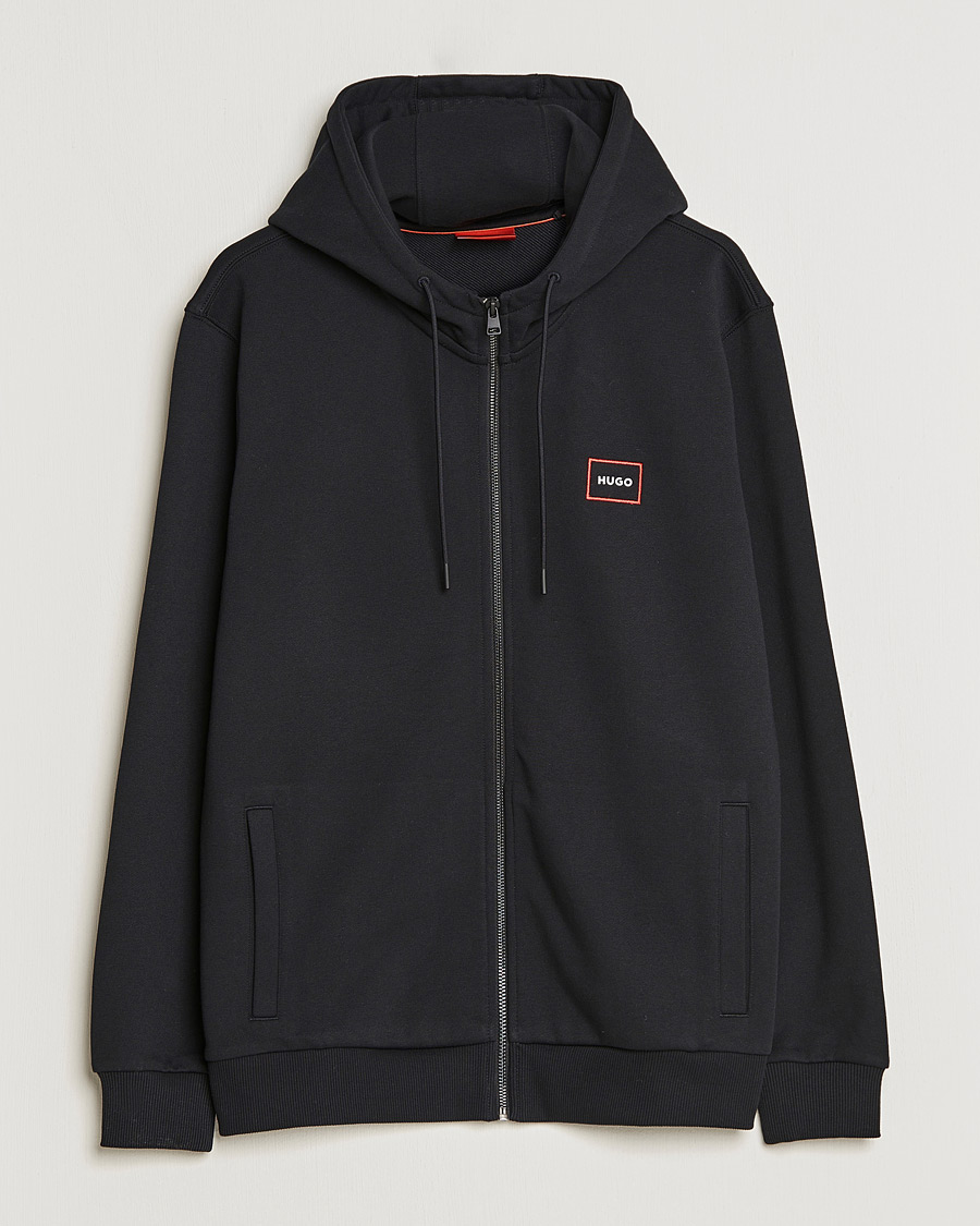 Heren | Truien | HUGO | Dorneol Logo Full Zip Hoodie Black