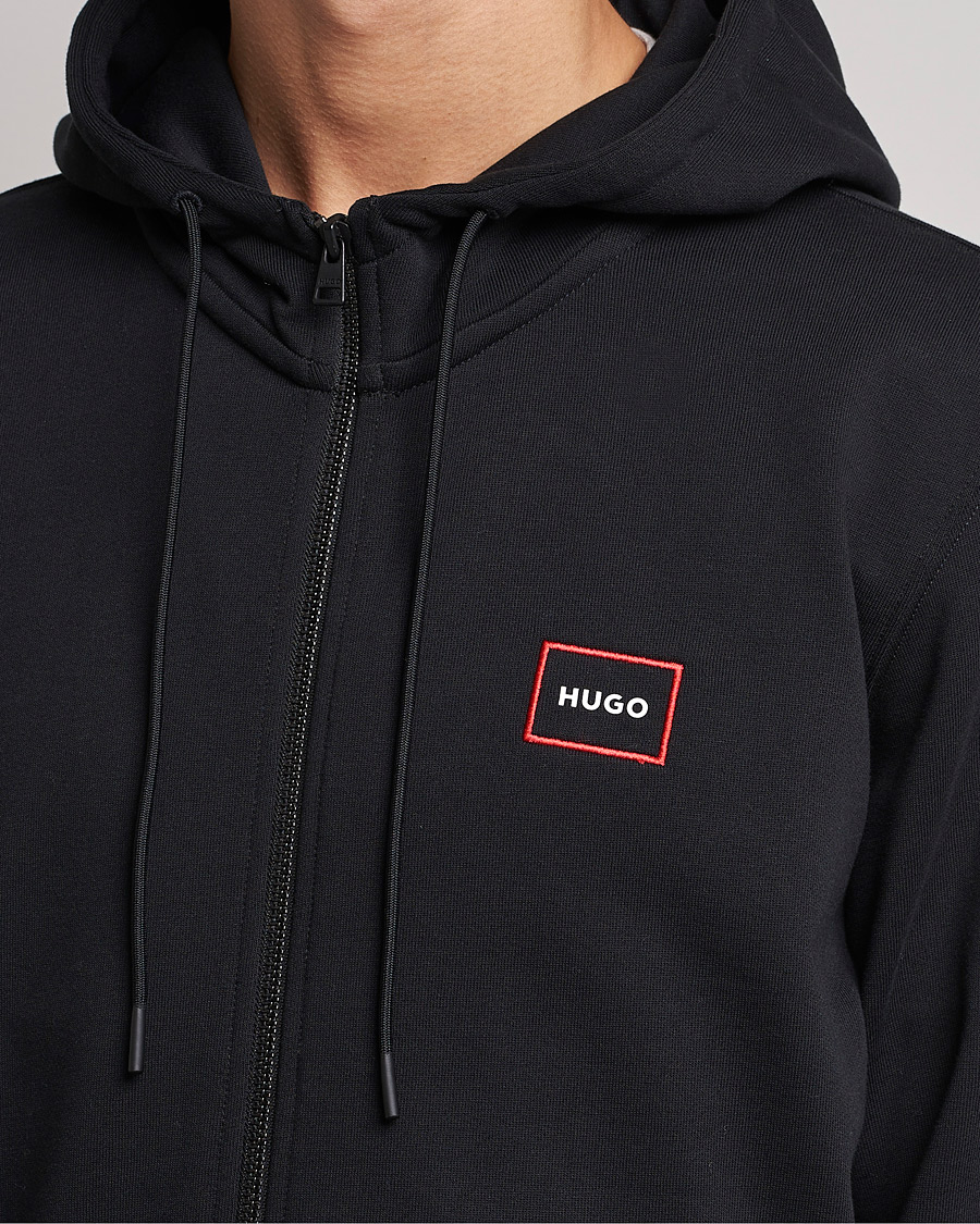 Heren | Truien | HUGO | Dorneol Logo Full Zip Hoodie Black