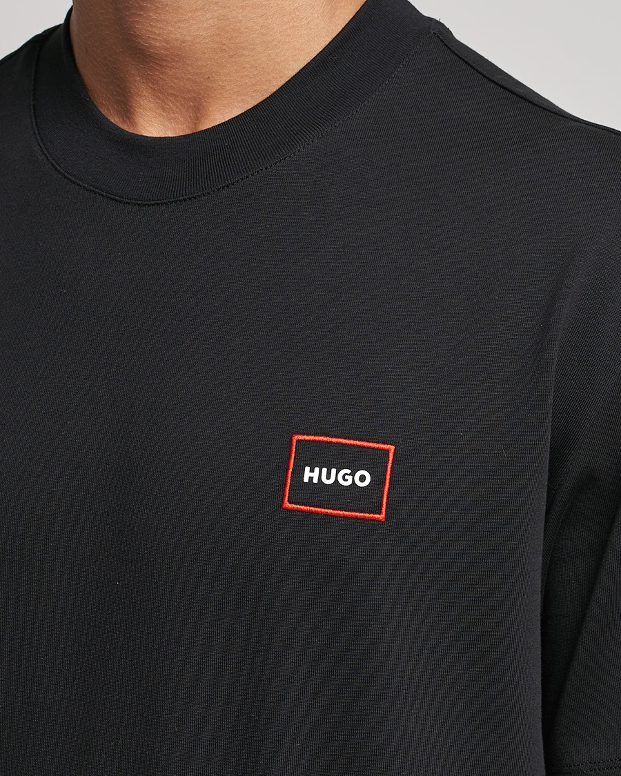 Heren | T-shirts | HUGO | Dosmos Logo Crew Neck T-Shirt Black