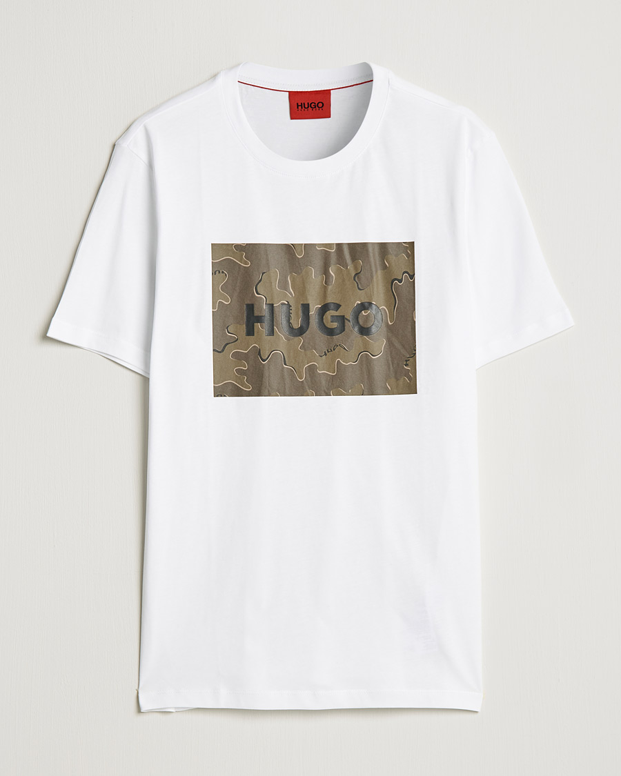 Heren | T-shirts | HUGO | Dulive Logo Crew Neck T-Shirt White