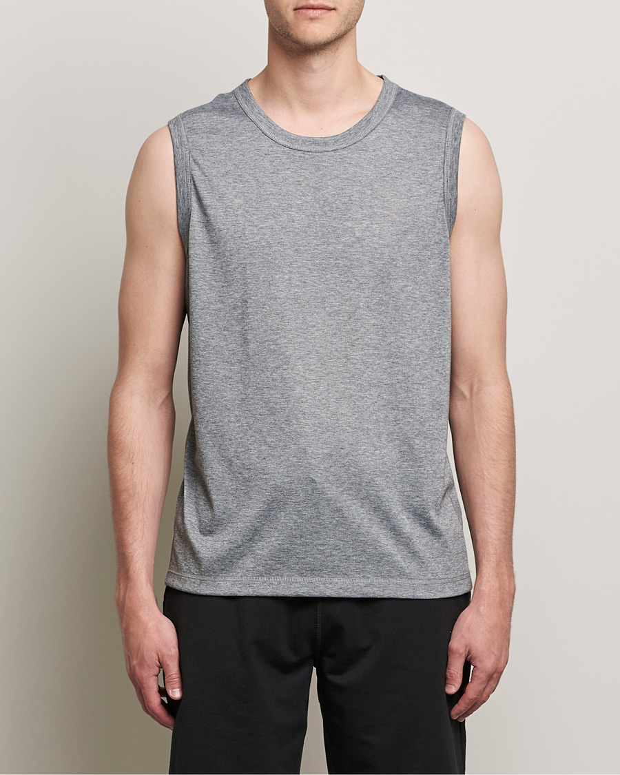 Heren | Sale -30% | Sunspel | Active Vest Grey Melange