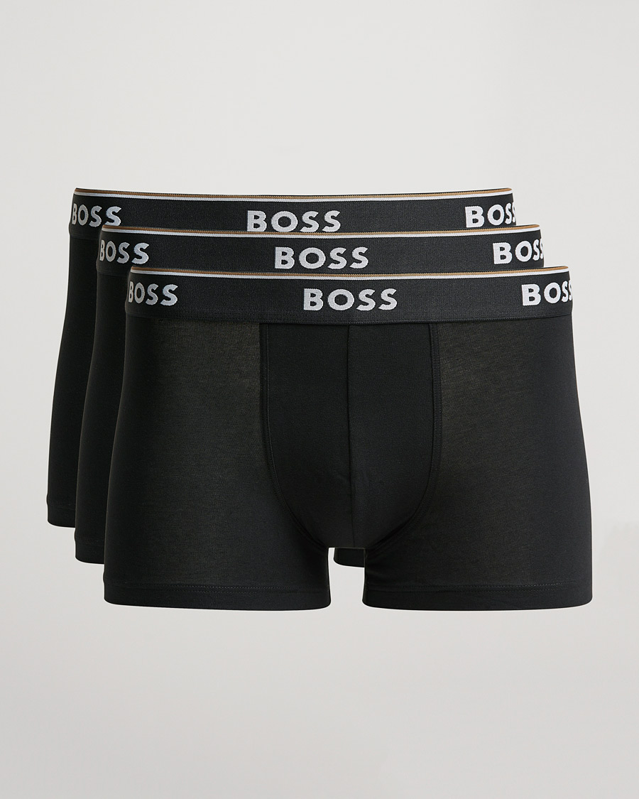 Heren | Ondergoed | BOSS BLACK | 3-Pack Trunk Boxer Shorts Black