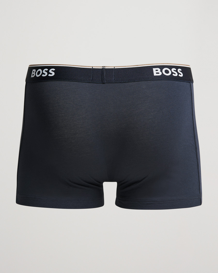 Heren | Boxershorts | BOSS BLACK | 3-Pack Trunk Boxer Shorts Open Blue