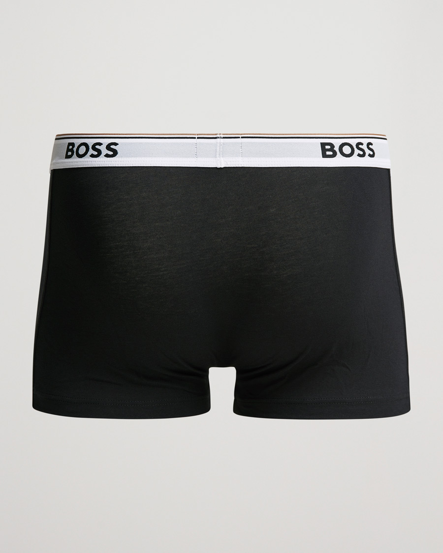 Heren | Boxershorts | BOSS BLACK | 3-Pack Trunk Boxer Shorts Black/White