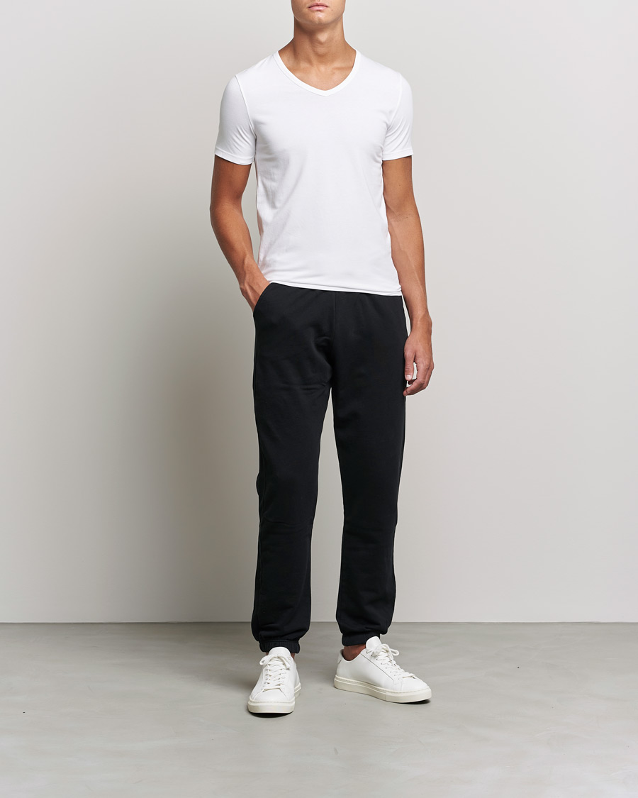 Heren | T-shirts | BOSS BLACK | 2-Pack V-Neck Slim Fit T-Shirt White