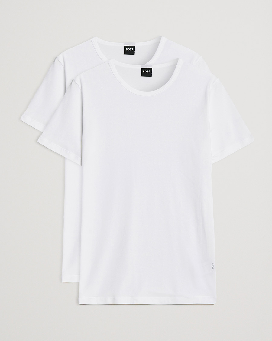 Heren |  | BOSS BLACK | 2-Pack Crew Neck Slim Fit T-Shirt White