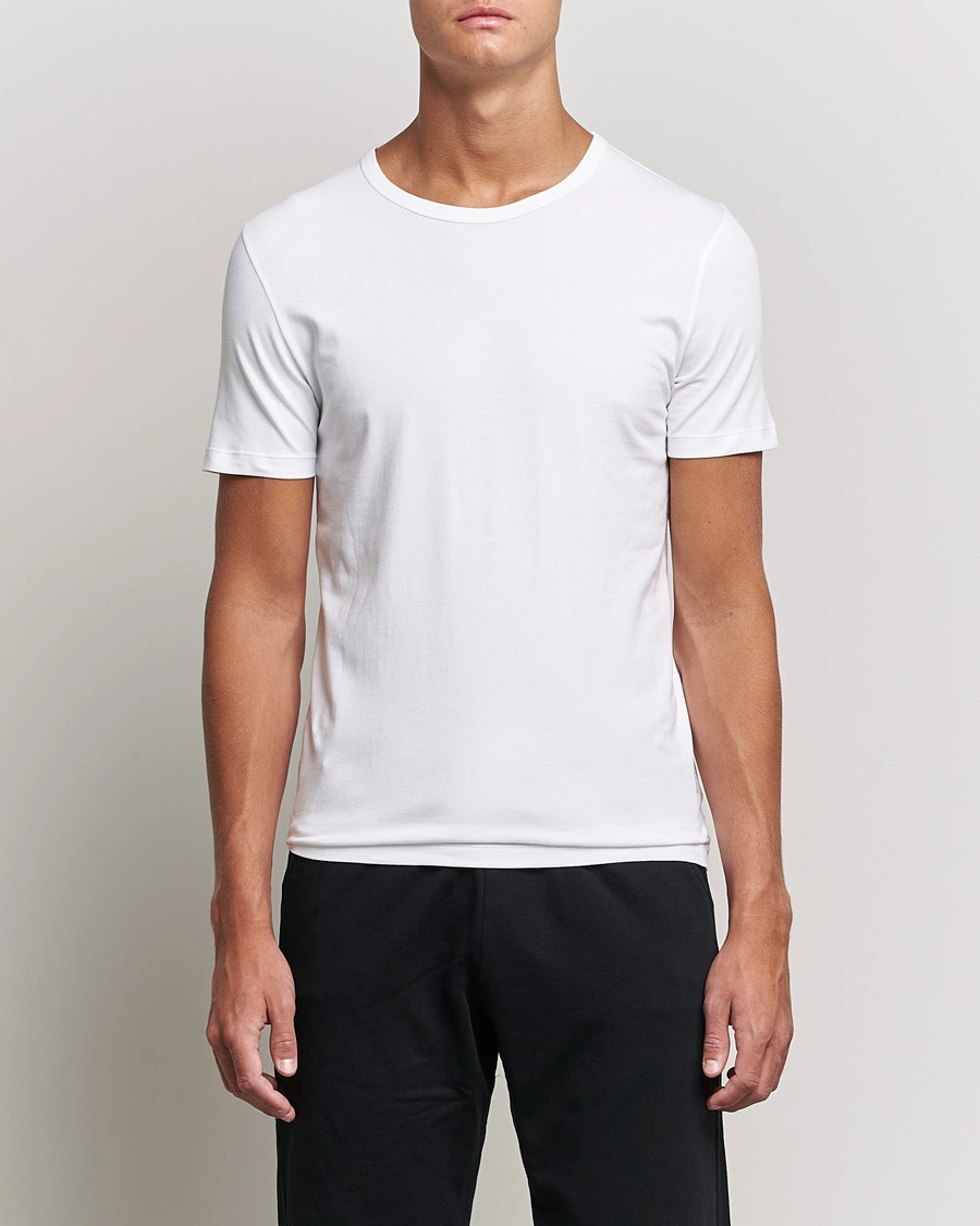 Heren | BOSS BLACK | BOSS BLACK | 2-Pack Crew Neck Slim Fit T-Shirt White