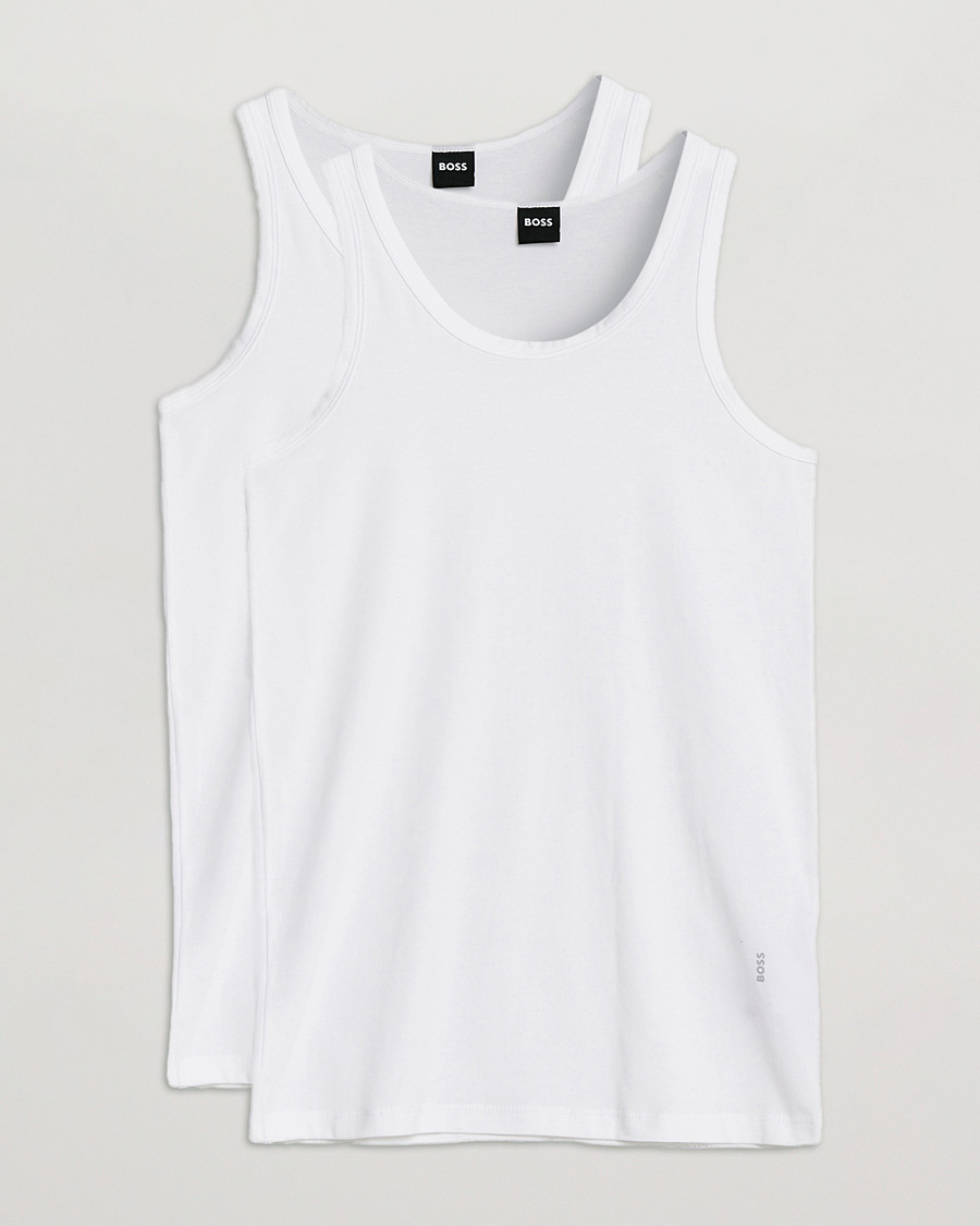 Heren | T-shirts | BOSS BLACK | 2-Pack Tank Top White