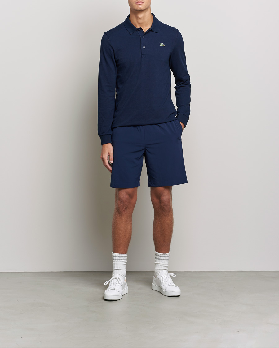 Heren | Truien | Lacoste Sport | Performance Long Sleeve Polo Navy Blue