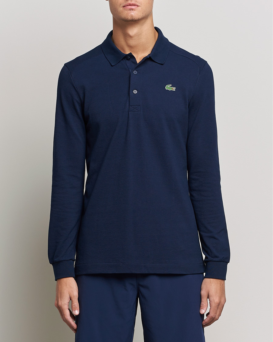 Heren | Truien | Lacoste Sport | Performance Long Sleeve Polo Navy Blue