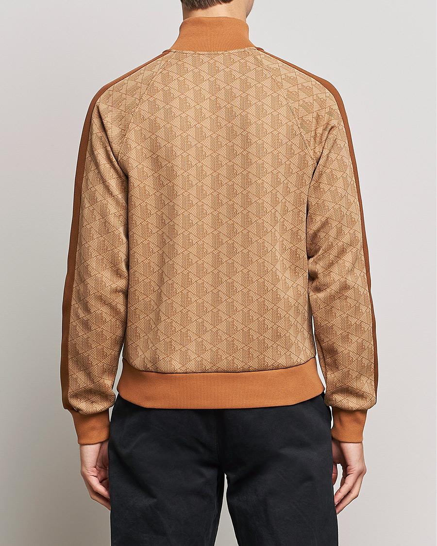 Heren | Truien | Lacoste | High Neck Zip Mongram Jacuard Sweatshirt Viennese